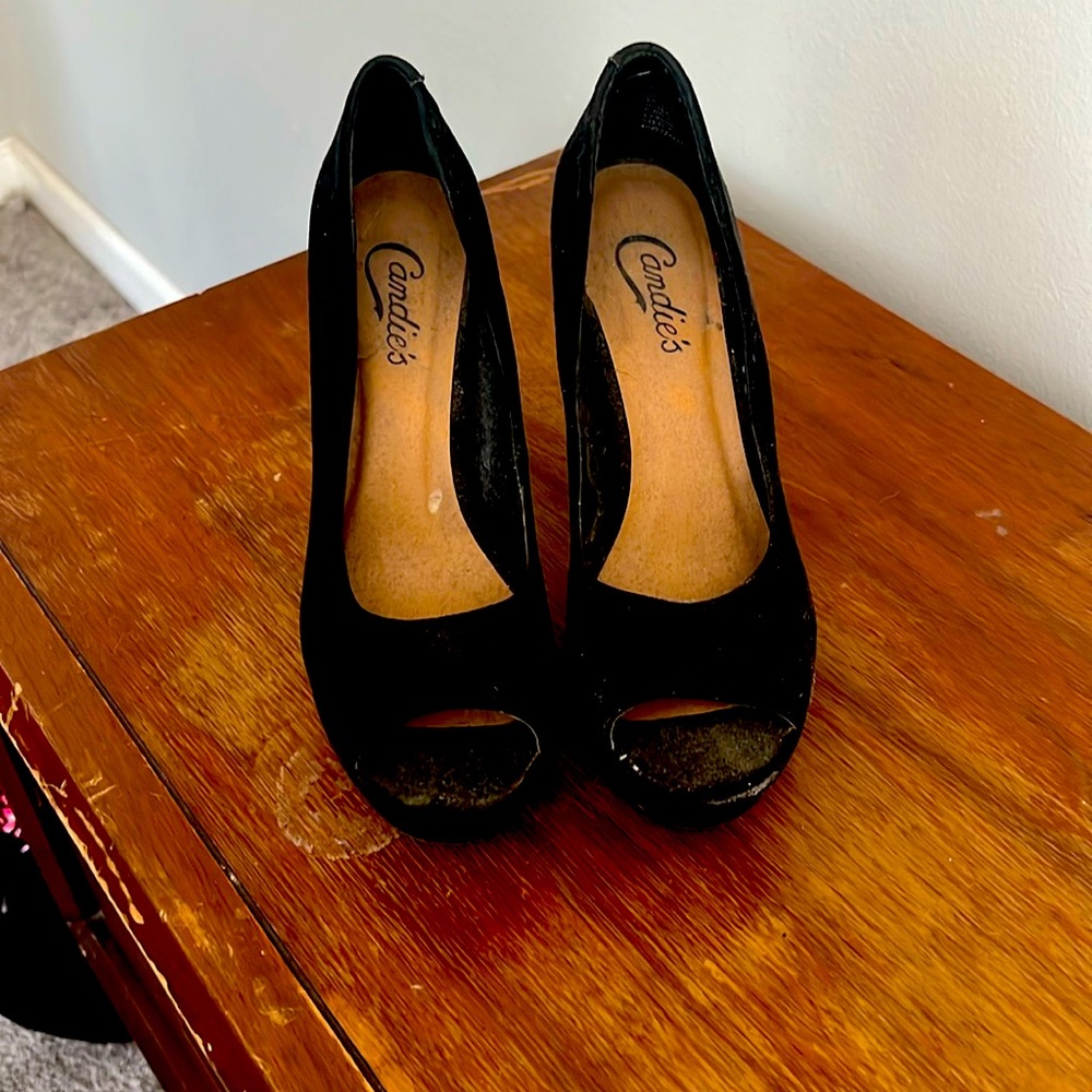 Candies Black Heels